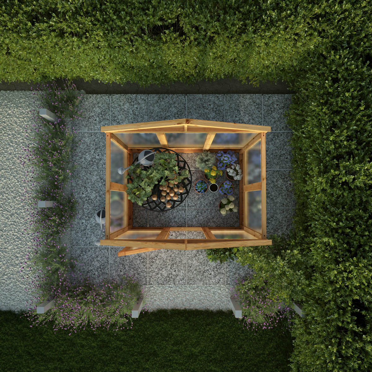 Premium Timber Woodsman Apex Greenhouse