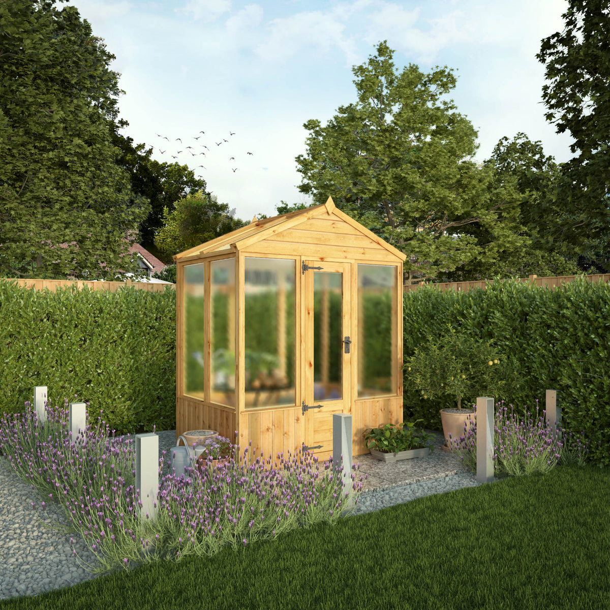 Premium Timber Woodsman Apex Greenhouse