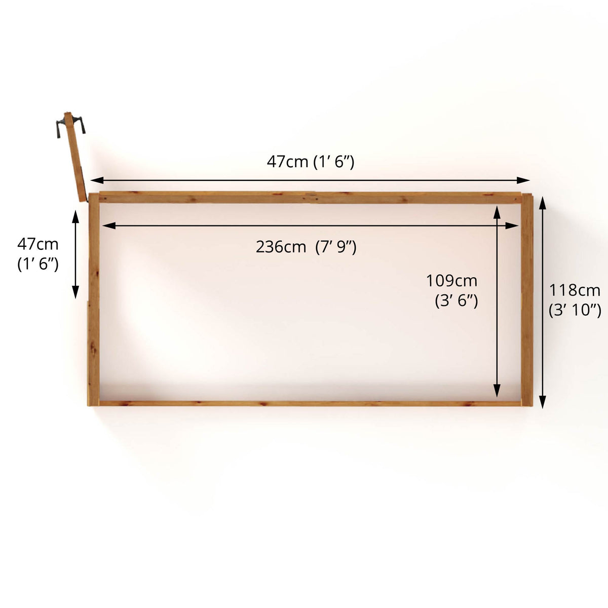 Woodsman Wall-Mounted Pent Greenhouse