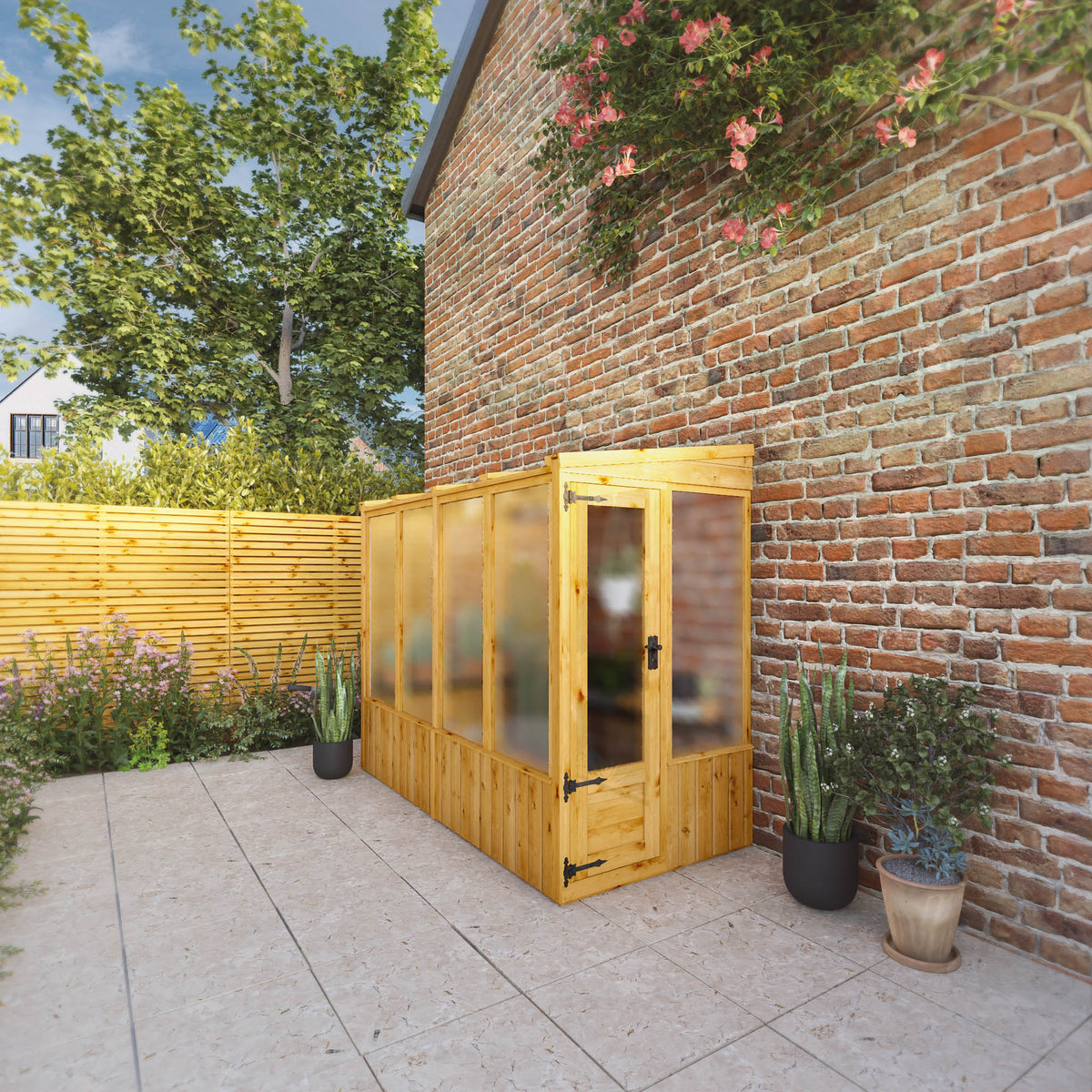 Woodsman Wall-Mounted Pent Greenhouse