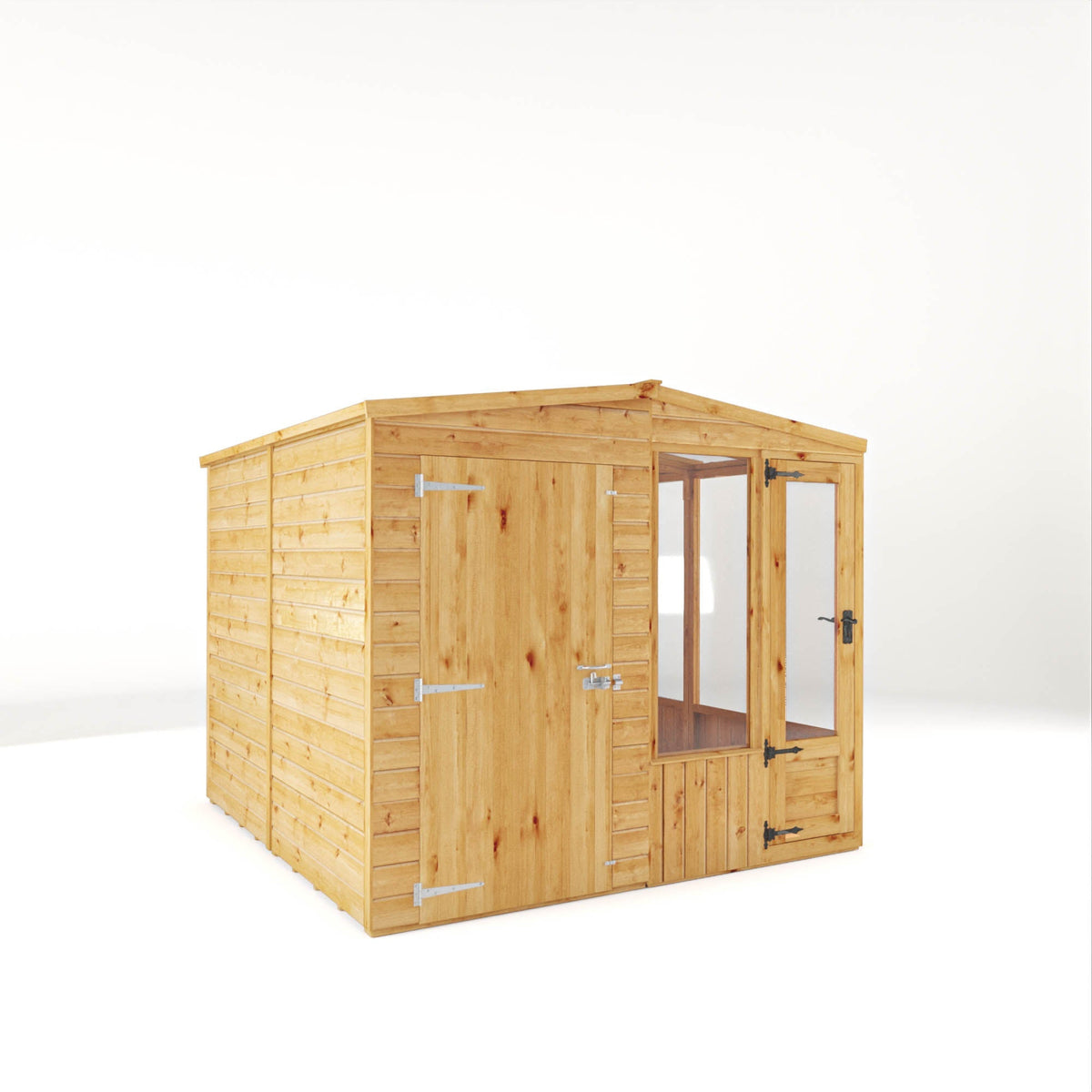 Woodsman Modular Greenhouse and Garden Shed Combination with Roof Vent