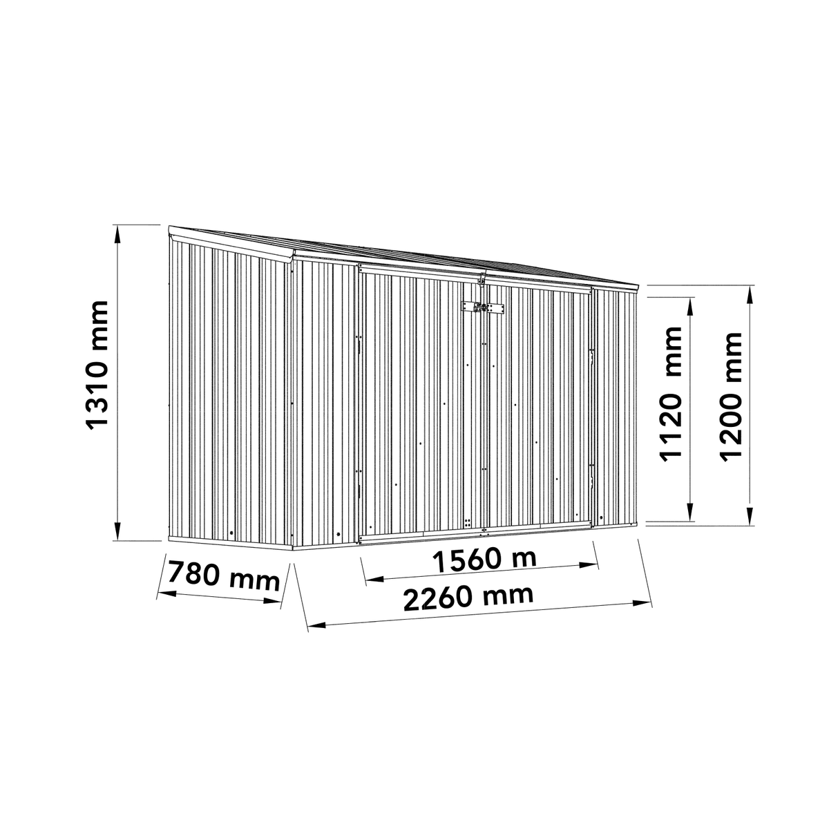Absco BlueScope Steel Metal Bike Storage Shed
