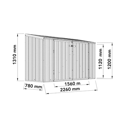 Absco BlueScope Steel Metal Bike Storage Shed
