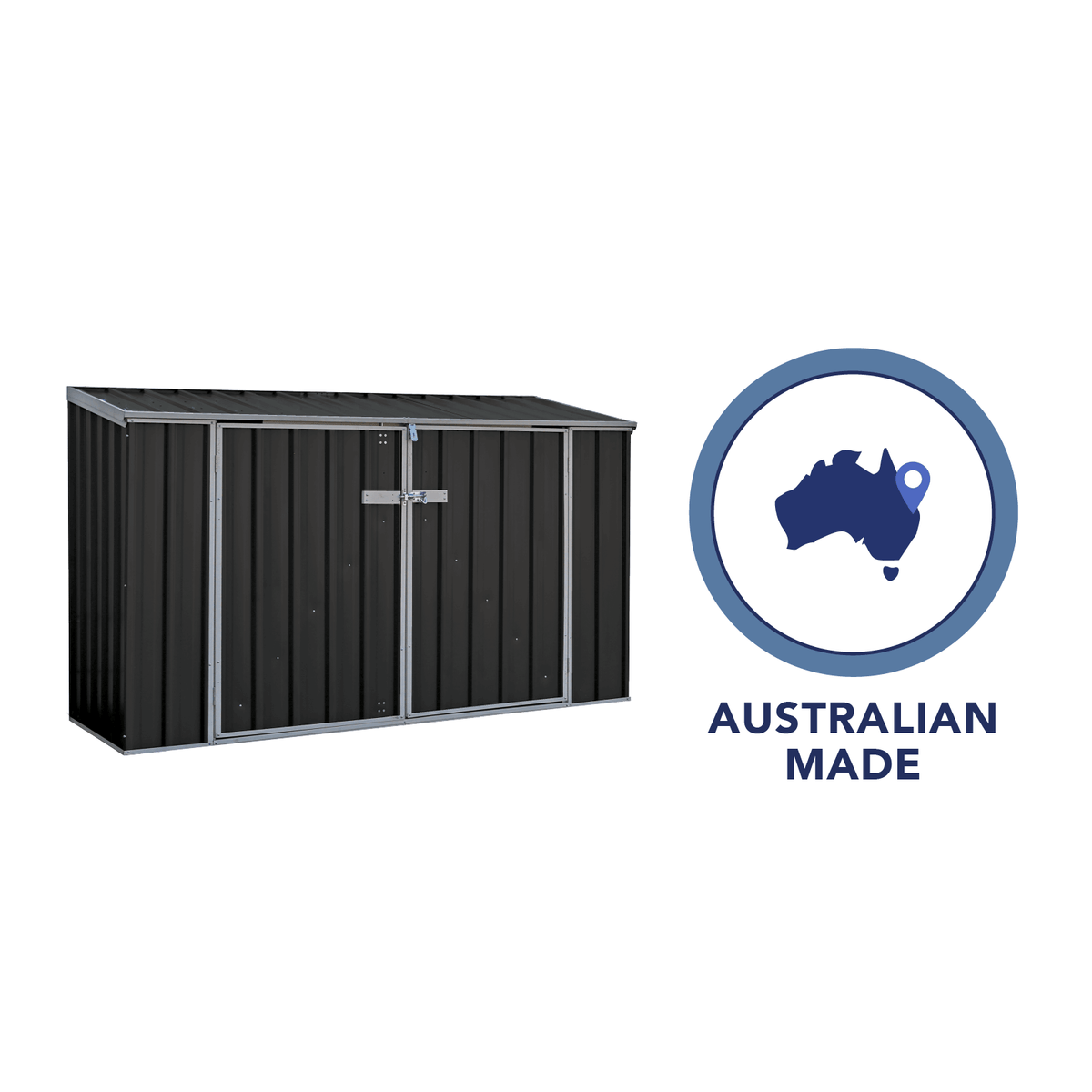 Absco BlueScope Steel Metal Bike Storage Shed
