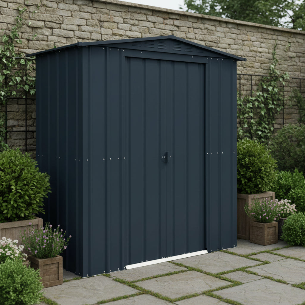 Globel Galvanised Steel Apex Metal Garden Shed