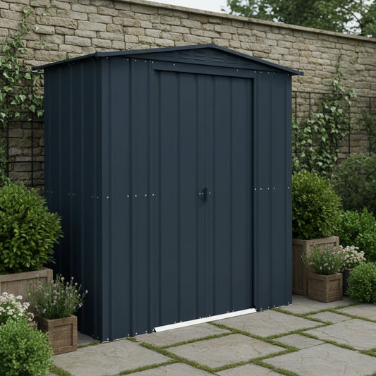 Globel Galvanised Steel Apex Metal Garden Shed