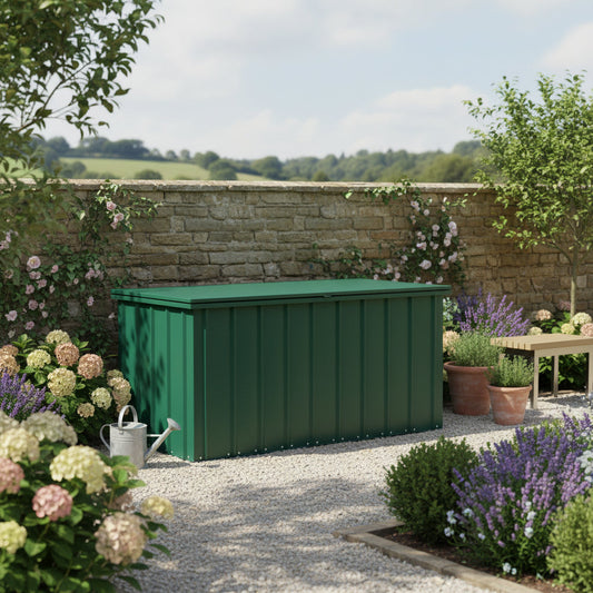 Globel Galvanised Steel Garden Cushion Storage Box