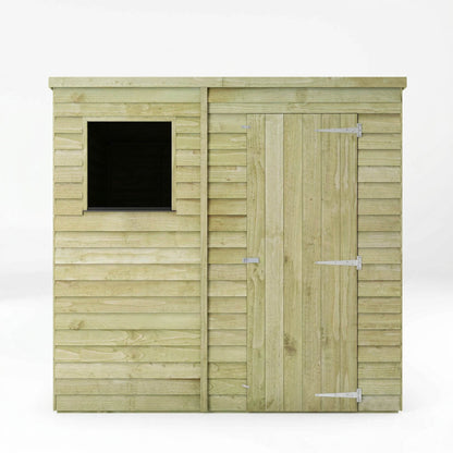 Value Overlap Pent Timber Shed with Single Door