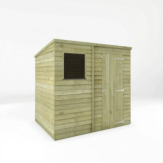 Value Overlap Pent Timber Shed with Single Door