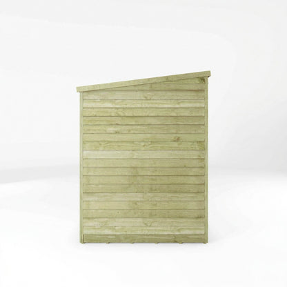 Value Overlap Pent Timber Shed with Single Door