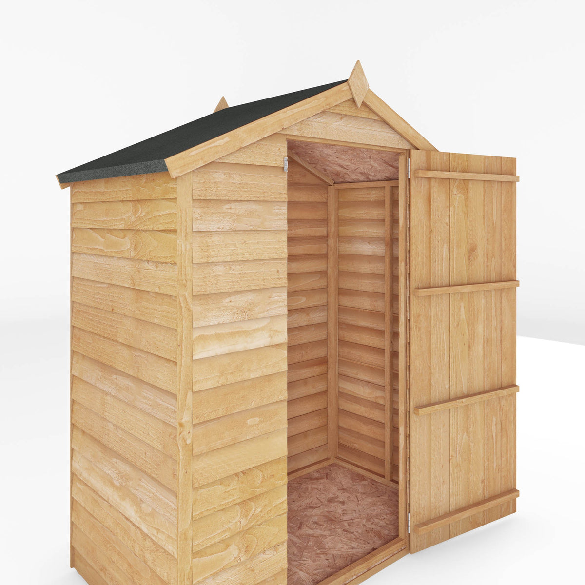 Value Overlap Timber Apex Shed with Single Door