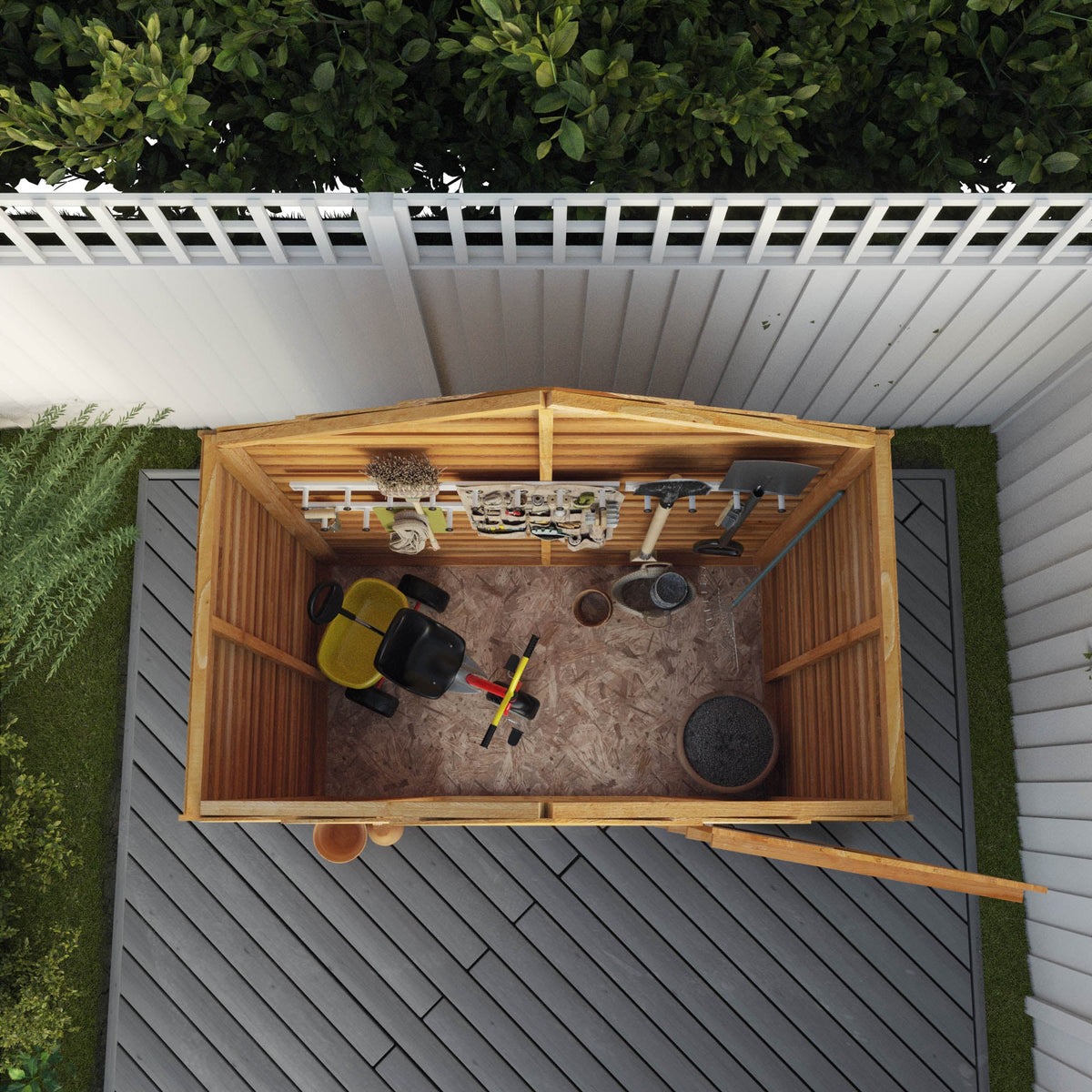 Value Overlap Timber Apex Shed with Single Door