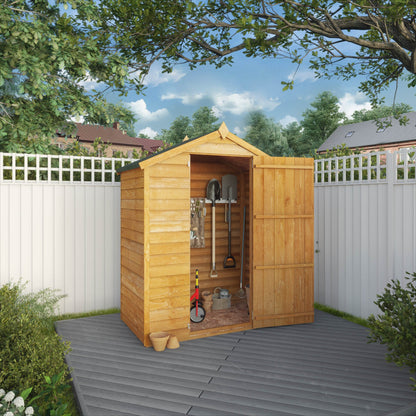 Value Overlap Timber Apex Shed with Single Door