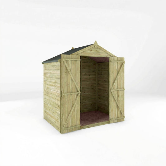 Value Overlap Apex Timber Shed with Double Doors