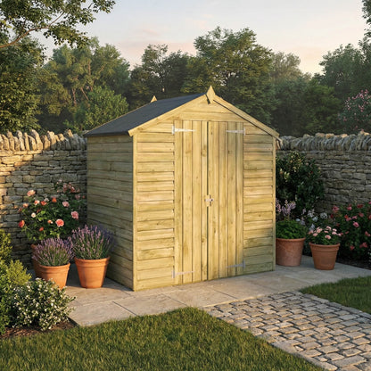 Value Overlap Apex Timber Shed with Double Doors
