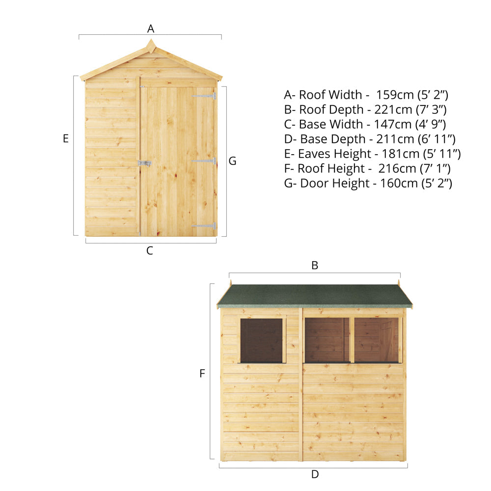 Modular Shiplap Apex Shed