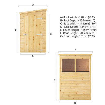Modular Shiplap Pent Shed