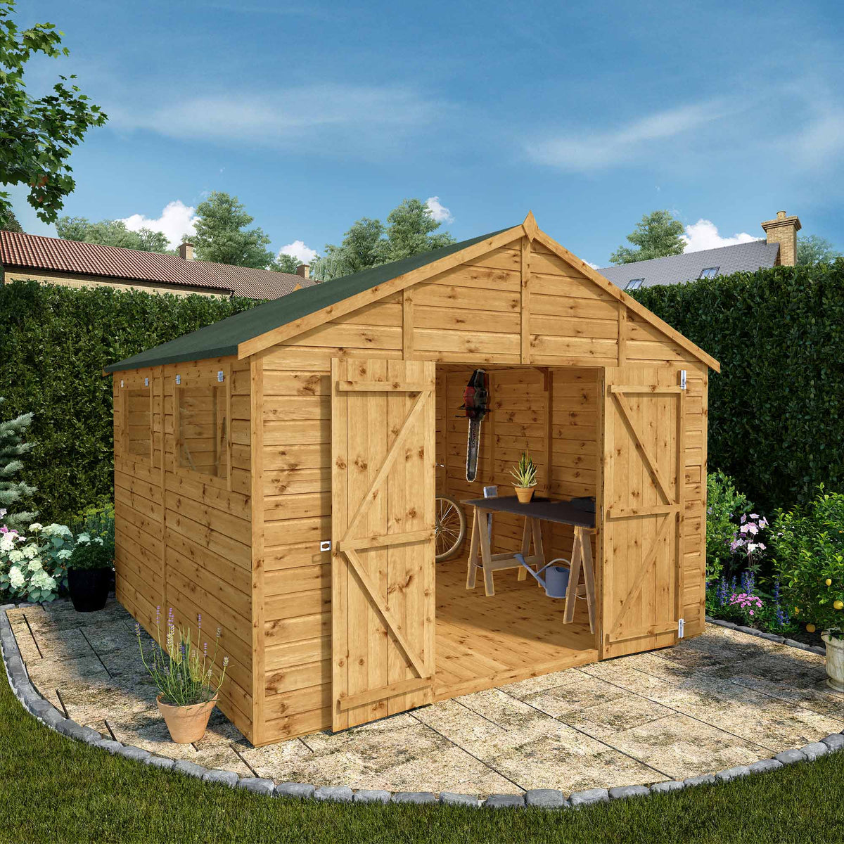 Modular Shiplap Timber Workshop - Apex Roof