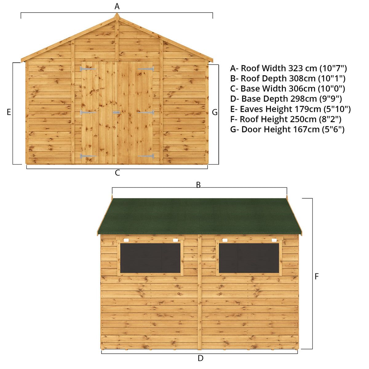 Modular Shiplap Timber Workshop - Apex Roof