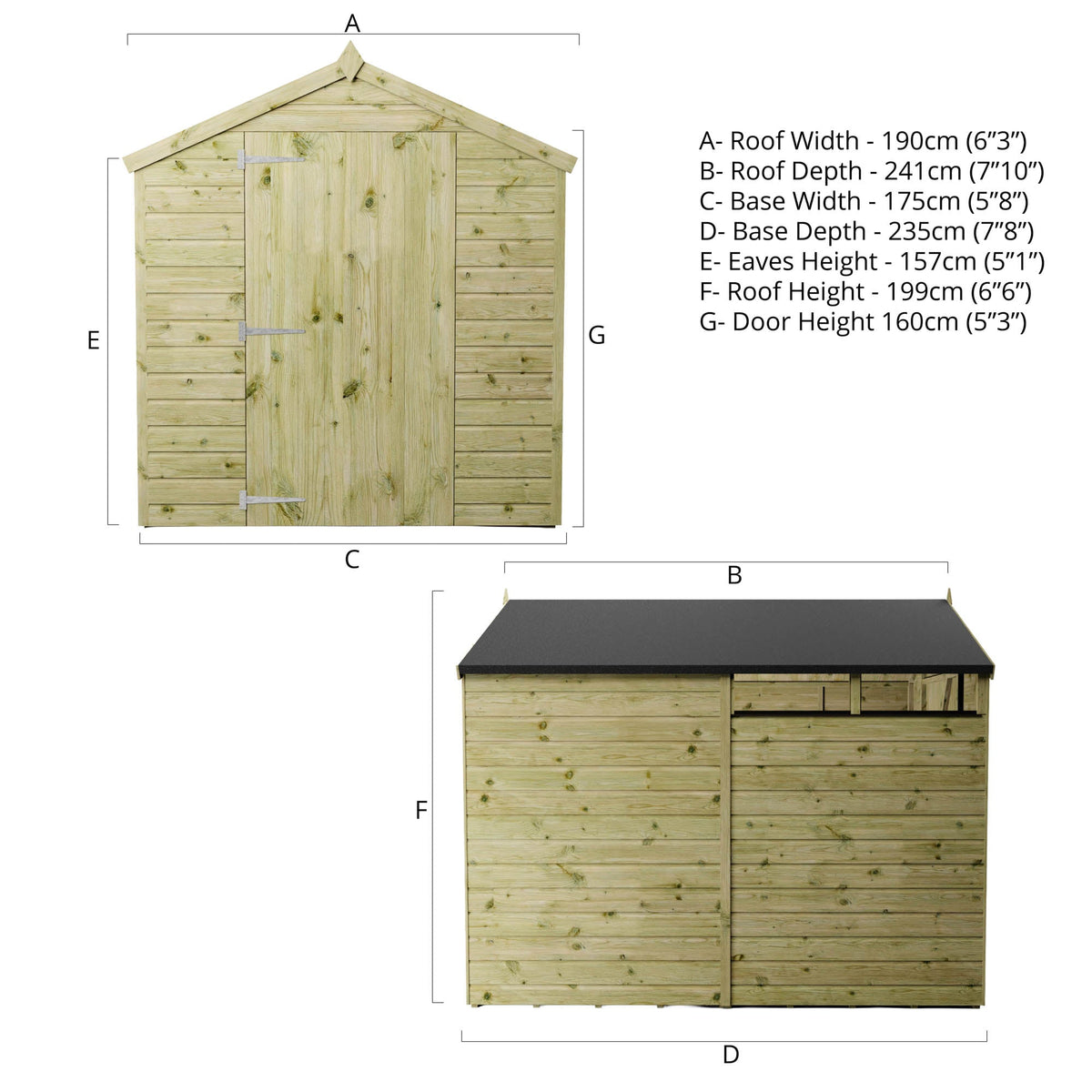 Premium Timber Shiplap Security Apex Shed