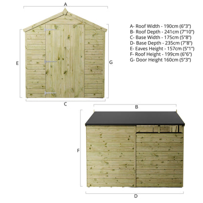 Premium Timber Shiplap Security Apex Shed
