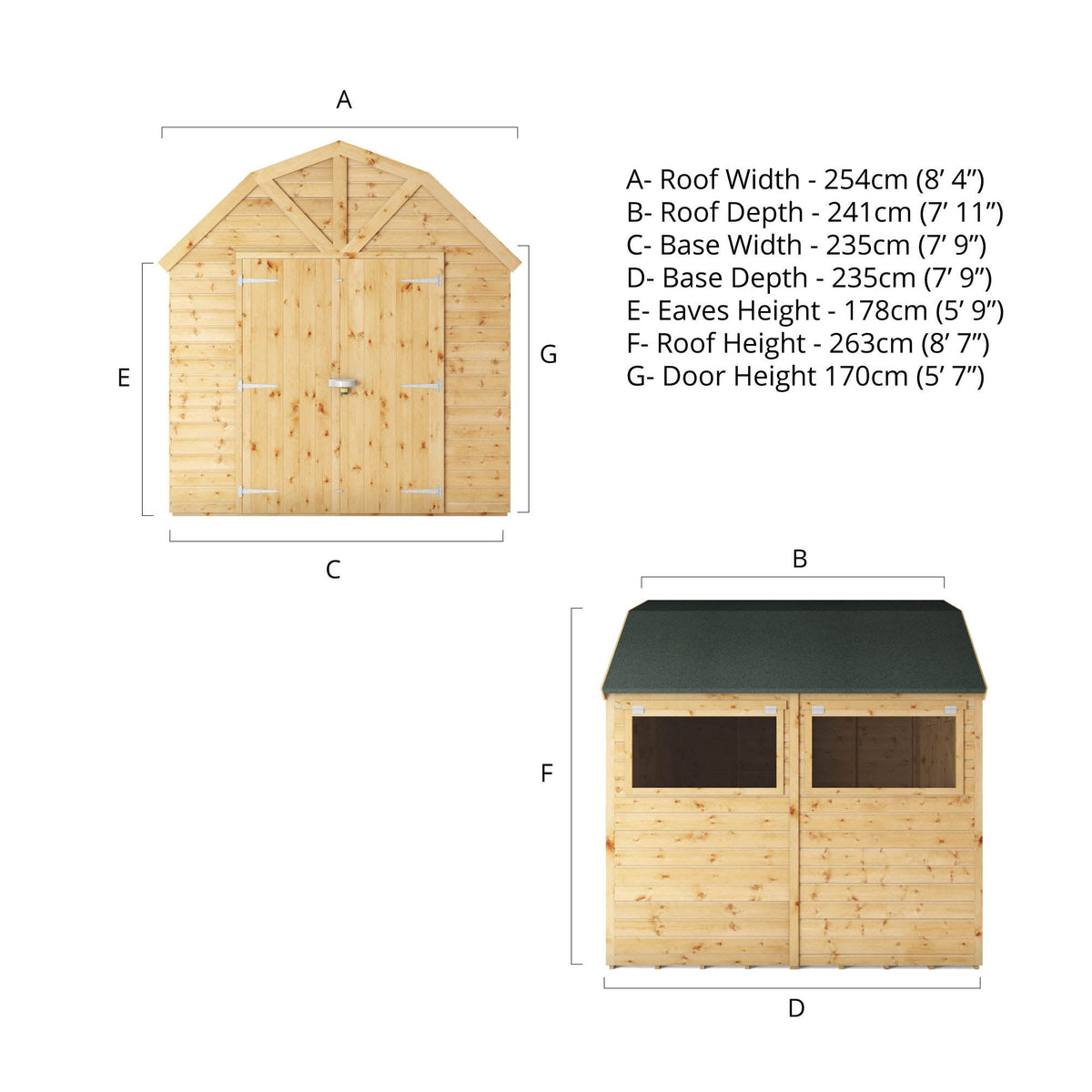 Shiplap Barn Style Timber Garden Shed
