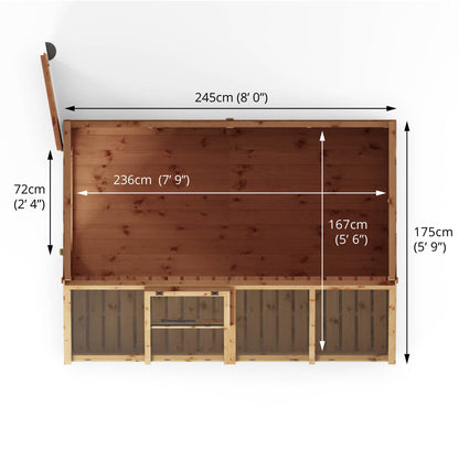 Premium Timber Shiplap Potting Shed with Garden Storage (8x6)