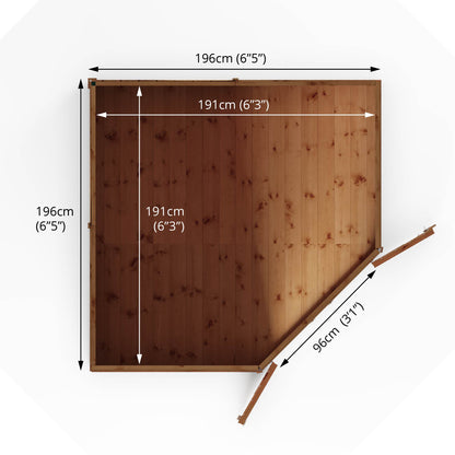 Premium Timber Shiplap Corner Storage Shed