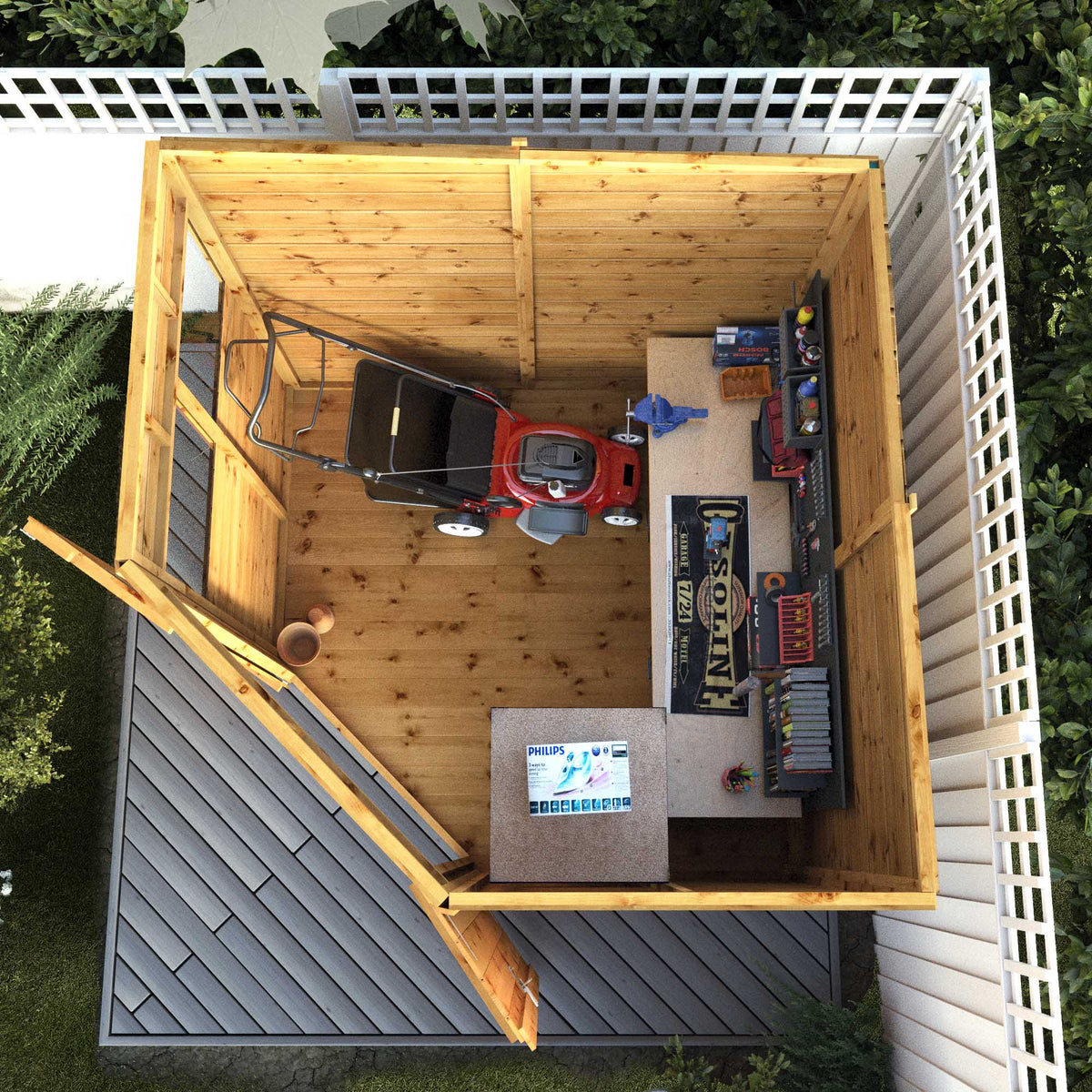 Premium Timber Shiplap Corner Storage Shed