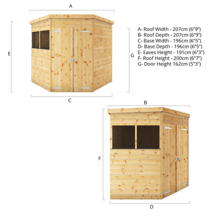Premium Timber Shiplap Corner Storage Shed