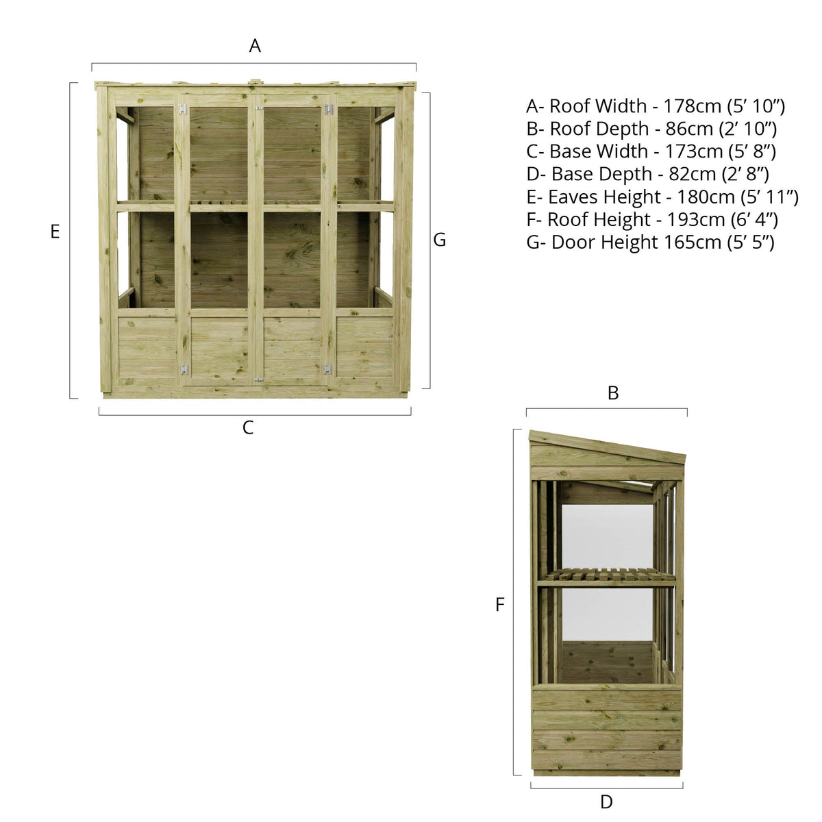 Evesham Wooden Potting Shed