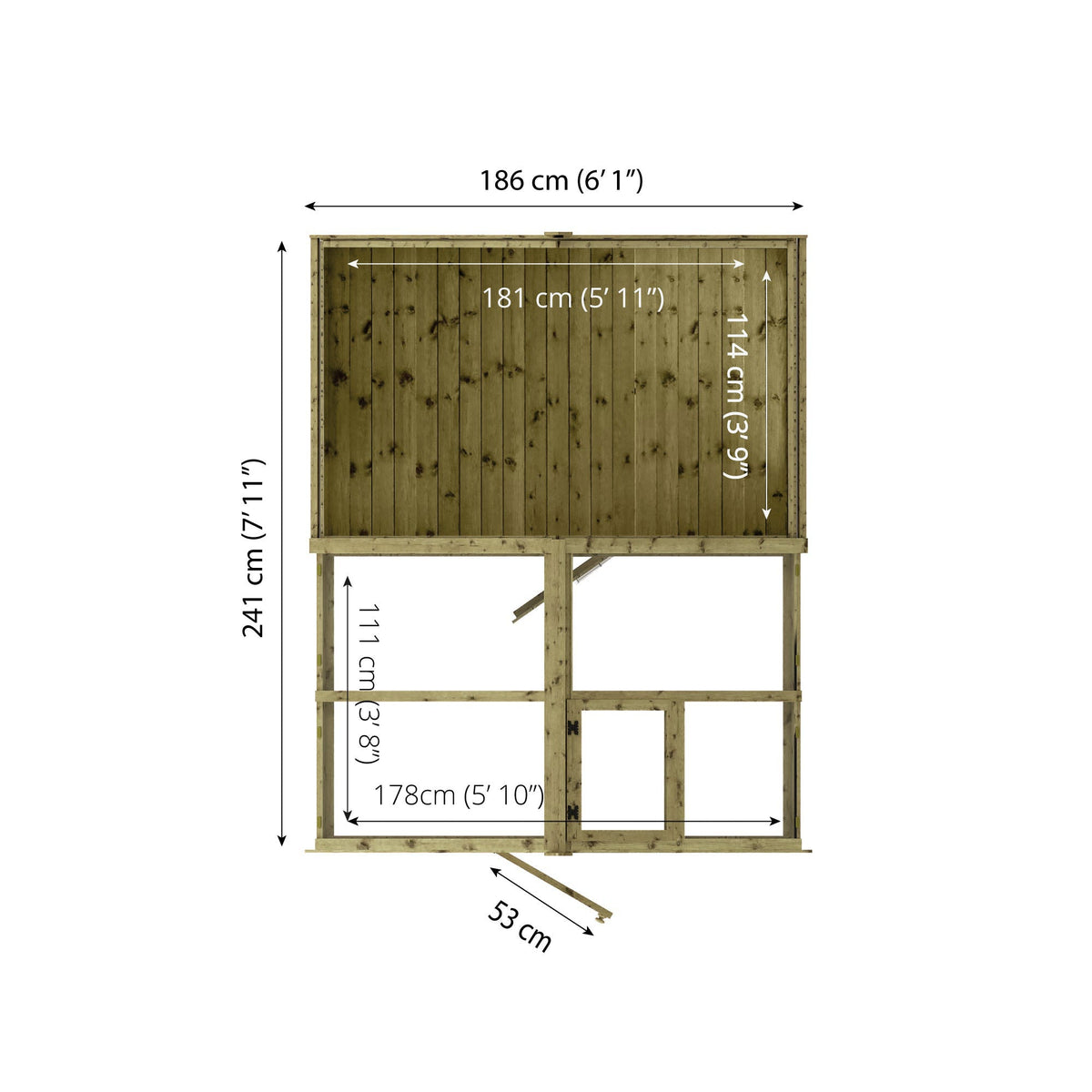 Premium Timber Shiplap Greenhouse & Garden Shed Combination
