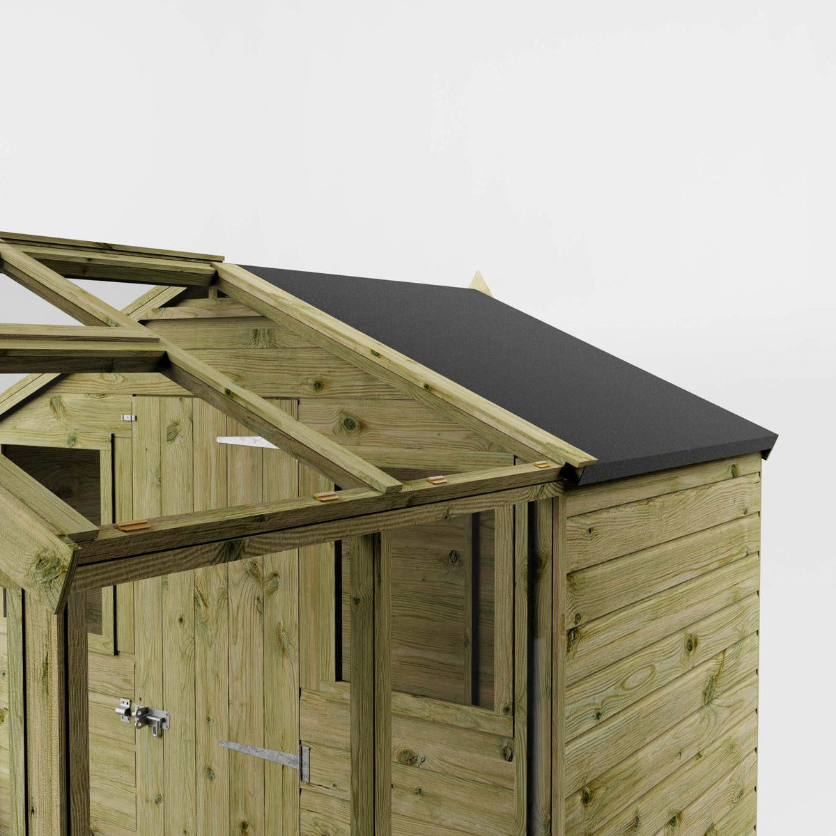 Premium Timber Shiplap Greenhouse & Garden Shed Combination