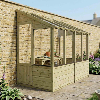 Premium Timber Evesham Wall Mounted Greenhouse (8x4)