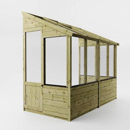 Premium Timber Evesham Wall Mounted Greenhouse (8x4)