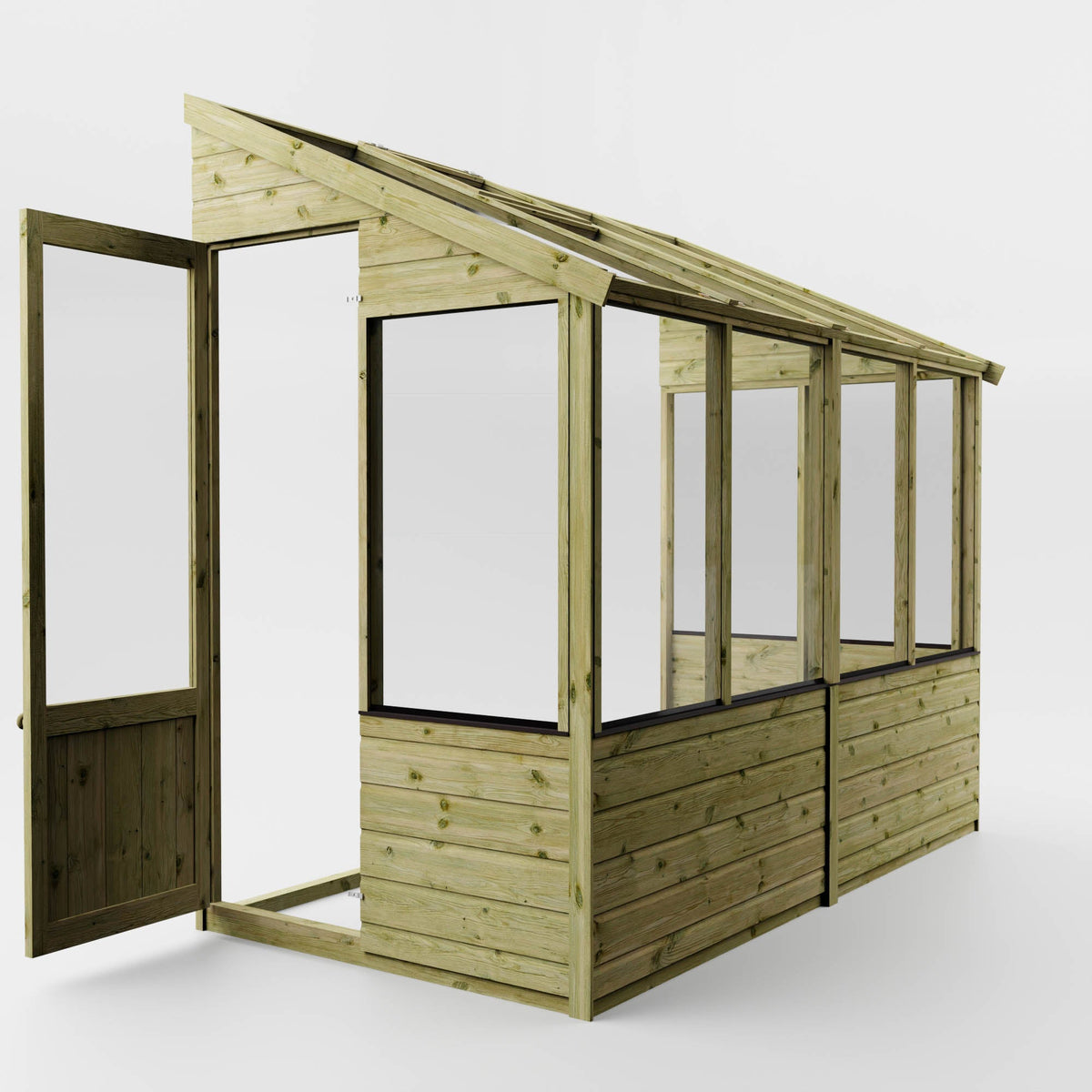 Premium Timber Evesham Wall Mounted Greenhouse (8x4)