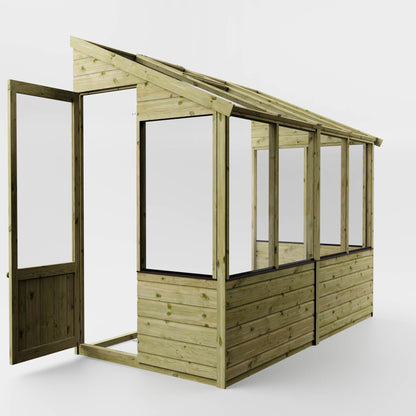 Premium Timber Evesham Wall Mounted Greenhouse (8x4)