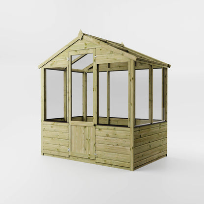 Evesham Traditional Wooden Greenhouse with Roof Vent