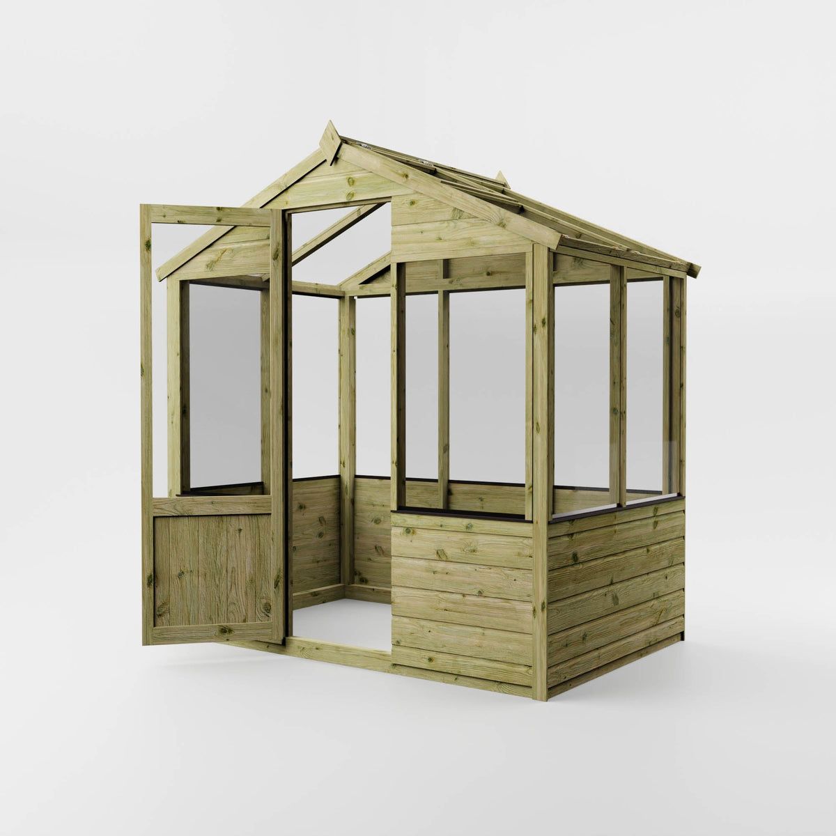 Evesham Traditional Wooden Greenhouse with Roof Vent