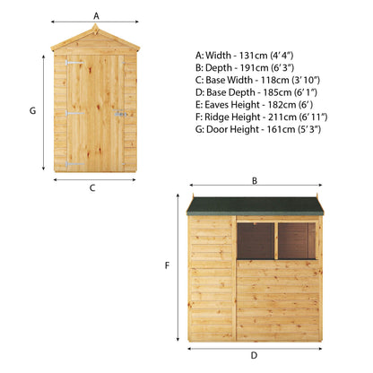 Woodsman Shiplap Timber Shed - Apex Roof