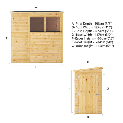 Woodsman Shiplap Timber Shed - Pent Roof