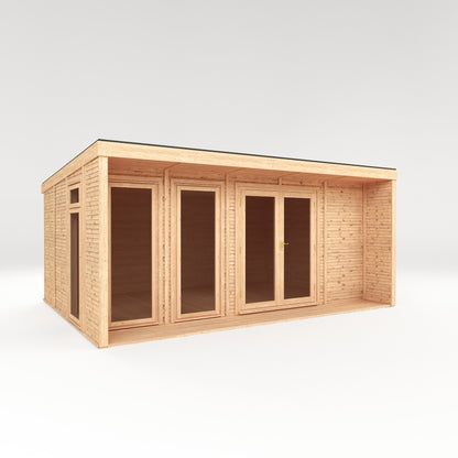 The Creswell Contemporary Insulated Garden Room with Sheltered Veranda