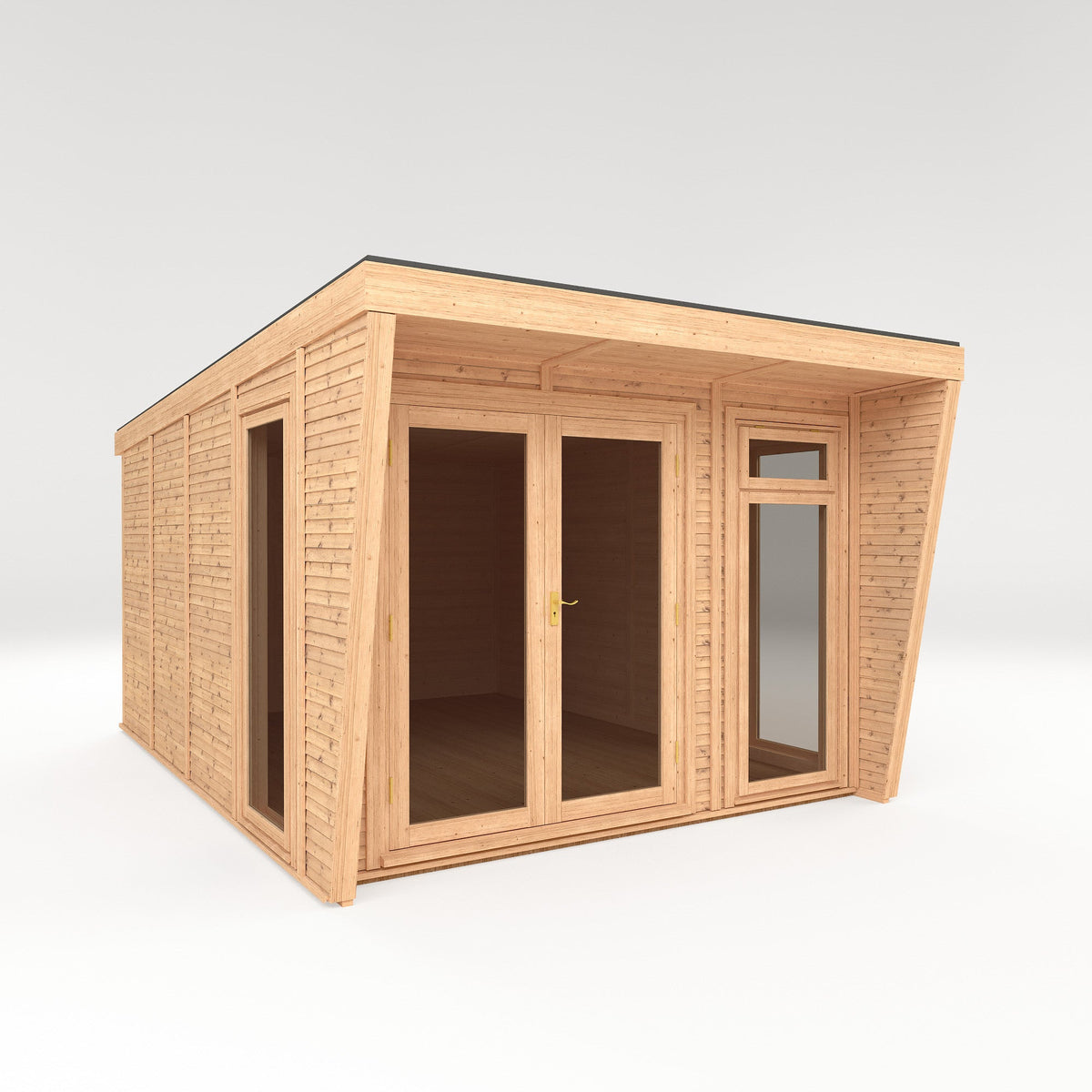 The Harlow Modern Insulated Garden Room with Sheltered Porch