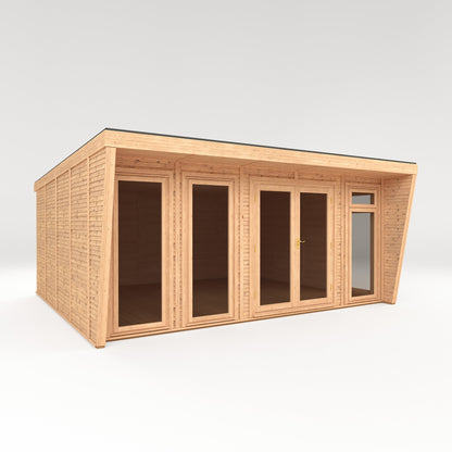 The Harlow Modern Insulated Garden Room with Sheltered Porch