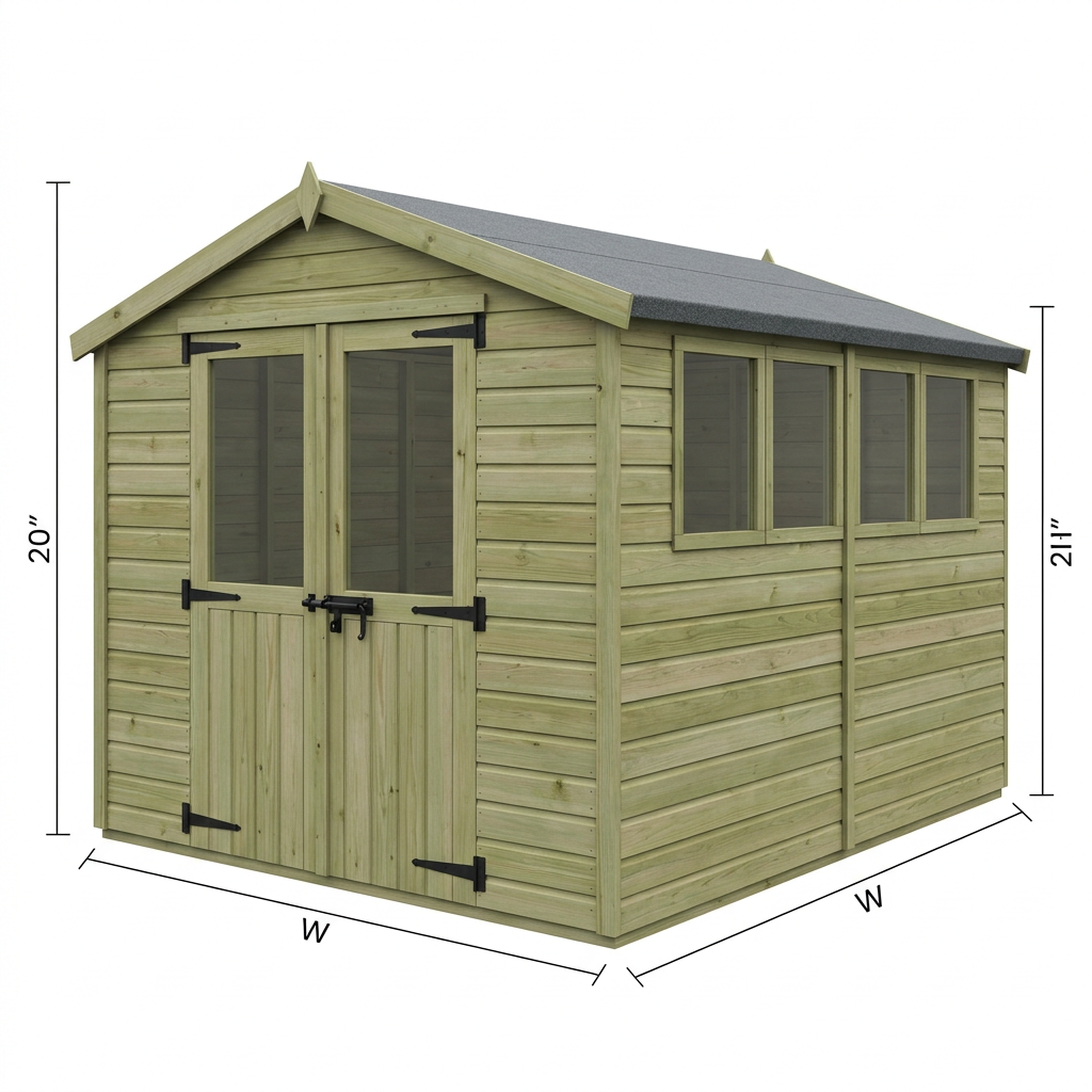 13 x 9 Security Pent Shed - Security Pent Shed