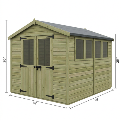13 x 9 Security Pent Shed - Security Pent Shed