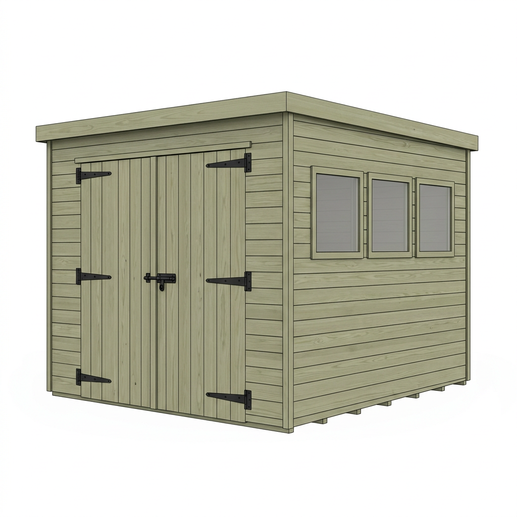 14 x 9 Security Pent Shed - Security Pent Shed