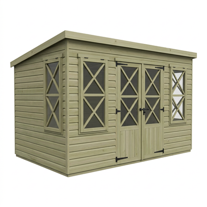 20 x 10 Pent Summer House - view 2
