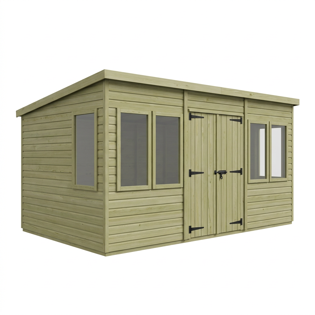 19 x 10 Pent Summer House - view 2