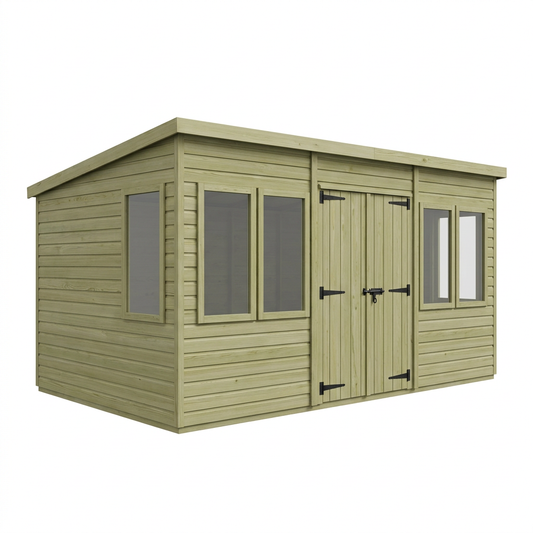 19 x 10 Pent Summer House - view 2